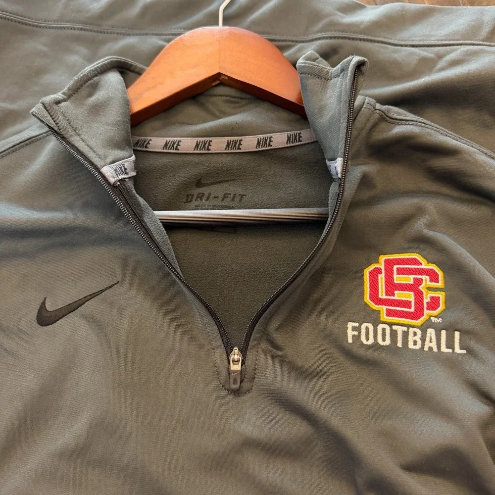 BCU Wildcats Bethune Cookman Sweatshirt‎ Mens Large Gray 1/4 Zip Nike Dri-FIT